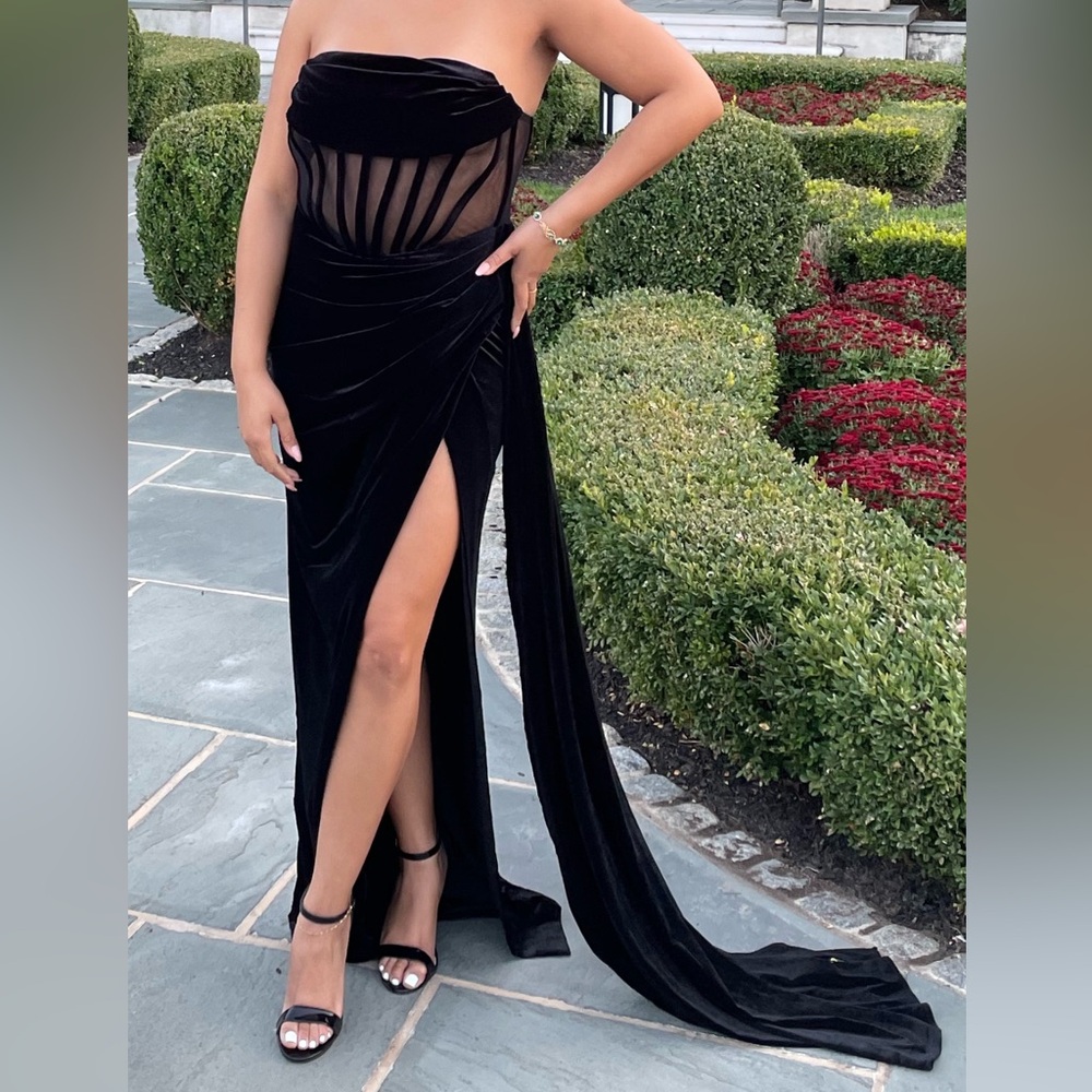 Black Velvet Corset Dress